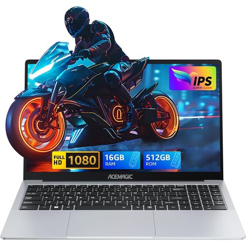 KGABERY-Ordinateur Portable In-Tel Quad-Core N150,Pc Portable,15,6 Pouces Fhd16Go Ddr4 512Go Ssd,Boîtier Métallique,Wi-Fi,Bt5.0,Usb 3,2,Type C,Hdmi,Gris