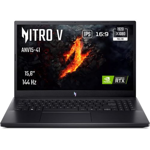 KGABERY-Nitro V Anv15-41-R9Nm, Ordinateur Portable Gaming 15.6'' Full Hd Ips 144Hz, (Amd Ryzen 7 7735Hs, Nvidia Geforce Rtx 4060, Ram 16 Go, 1024 Go Ssd, Windows 11) Pc Portable Gaming, Couleur Noir