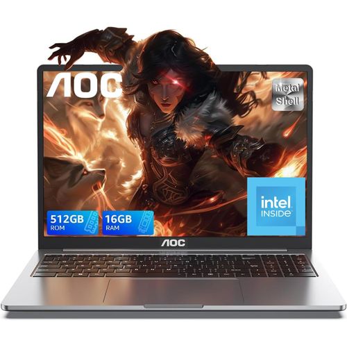 KGABERY-Ordinateur Portable, 12Ème N97 Cpu (Jusqu'À 3,6 Ghz), Notebook 16 Go Ddr4 Ram 512 Go Ssd (Étendre À 2 To) Ordinateur Portable, Wifi, Bt5.1, Type C, Usb3.2, Hdmi, Ordinateur Portable De Jeu