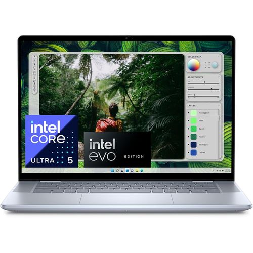 KGABERY-Inspiron 16 Pc Portable 2-En-1 Écran 16"" Fhd+ (1920 X 1200), Intel Core Ultra 5 Series 1, Graphique Intel, 16 Go Ram, 512 Go Ssd, Windows 11 Home, Clavier Azerty Rétroéclairé, Bleu