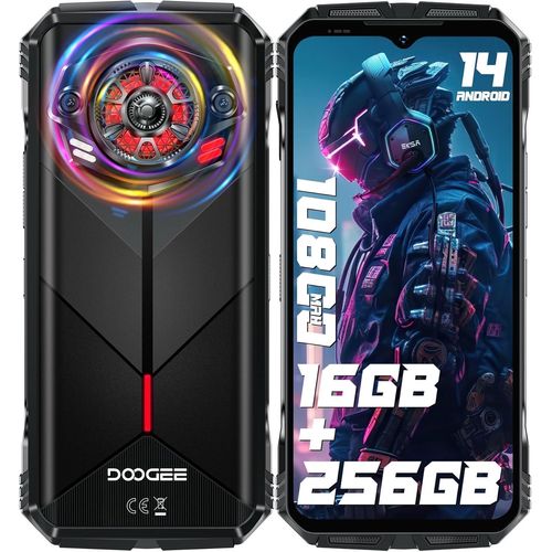 KGABERY-S Punk 2024 Telephone Portable Incassable Android 14-16Go+256Go/1Tb, 126Db Haut-Parleur, 10800Mah/33W Portable Incassable, 6.58"" Fhd+, 50Mp+16Mp Smartphone Incassable, Ip68/4G Dual Sim/Otg/Nf
