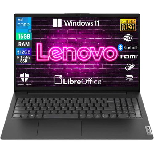 KGABERY-Ordinateur Portable V15 G4 Iru, Écran 15,6"" Full Hd, Intel Core I5-13420H, Ram 16 Go Ddr4, 512 Go Ssd Nvme, Win 11 Pro, Libre Office