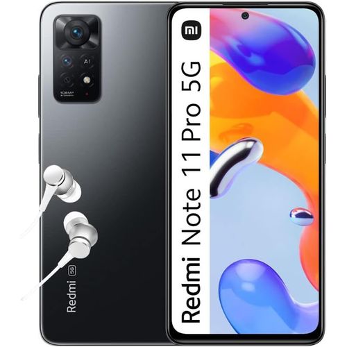 KGABERY-Redmi Note 11 Pro 5G-Smartphone 6+128Gb, Écran 6.67¿ 120Hz Fhd+ Amoled, Processeur Snapdragon 695, Batterie 5000Mah, Gris Graphite (Version Française + 2 Ans De Garantie)