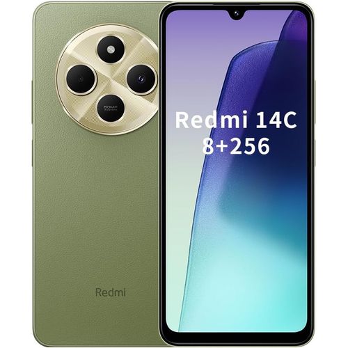 KGABERY-Redmi 14C Smartphone 8 + 256 Go, Processeur G81 Ultra 2,0 Ghz, Écran 6,88"", Double Appareil Photo 50 Mpx, Batterie 5160 Mah, Charge Rapide 18 W, Vert