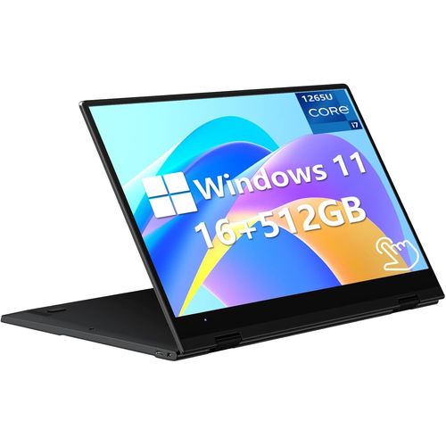 KGABERY-Laptop 2 En 1, Procesador Core I7-1265U 16Gb Ram 512Gb Ssd Windows 11 Pc Laptop, Yoga Laptop De 14 Pulgadas, Rotación De 360° Con Retroiluminación Wifi6 Bluetooth 5.2 Touchscreen