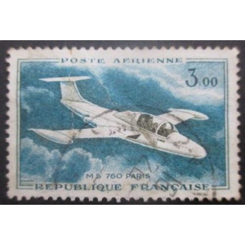 France Poste Aérienne N°39b Bleu Unicolore Oblitéré