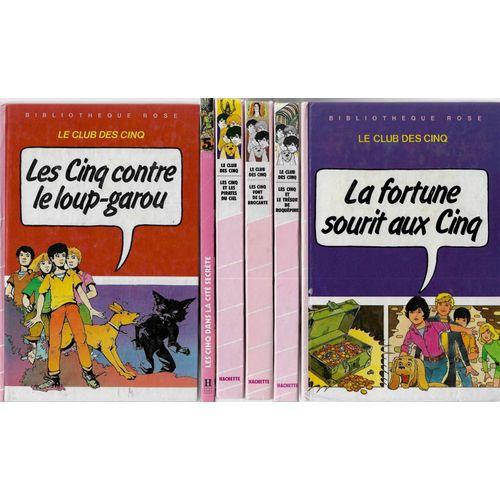 6 Aventures Du Club Des 5 Par Claude Voilier - Les 5 Et Les Pirates Du Ciel, Les 5 Font De La Brocante, Les 5 Dans La Cité Secrète, La Fortune Sourit Aux 5, Les 5 Et Le Trésor De Roquépine,