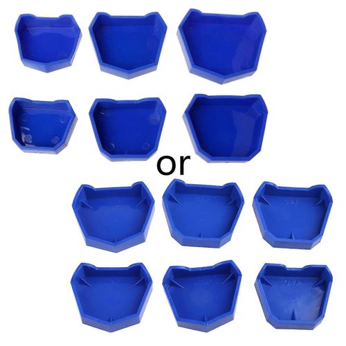 6pcs Dentaire 3 Tailles Laboratoire Plâtre Modèle Base Ancien Moules Plateau Dentiste Outil De Soins Bucco-Dentaires 