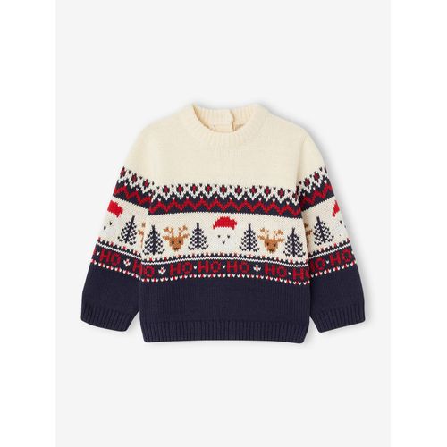 Pull Jacquard De Noël Bébé Capsule Famille Marine