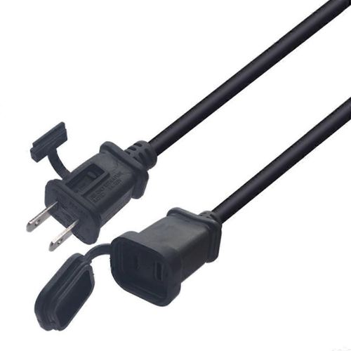 Câble d¿extension court 2 broches Mâle-Femelle Rallonge Câble de cordon d¿alimentation PVC
