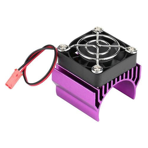 Heat Sink With Cooling Fan for 1/10 Scale Electric RC Car 540 / 550 / 3650 Motor (Purple)