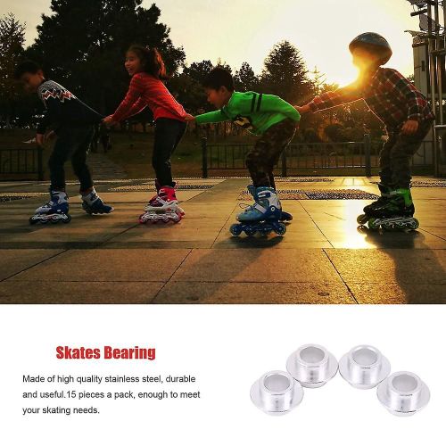 15 Pcs Patins À Roulettes Roulement Douille Entretoises Pour Roues De Patinage Chaussures Pièces De Patinage