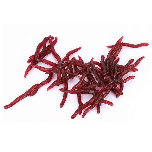 Leurre De Pêche 4cm Insectes Mous Faux Ver De Terre Appât De Mer Leurres De Ver De Vase Appâts Artificiels 200pcs