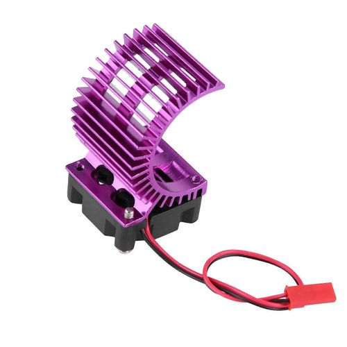 Heat Sink With Cooling Fan for 1/10 Scale Electric RC Car 540 / 550 Motor (Purple)