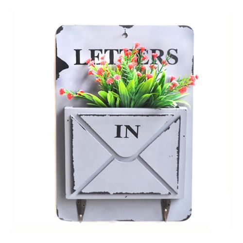 Pour Enveloppe Rétro Créative Divers Étagère Multifonction Clés Porte Boîte De Rangement Crochets Suspendus Boîtes En Bois Vintage Maison Décoration Murale Organisateur