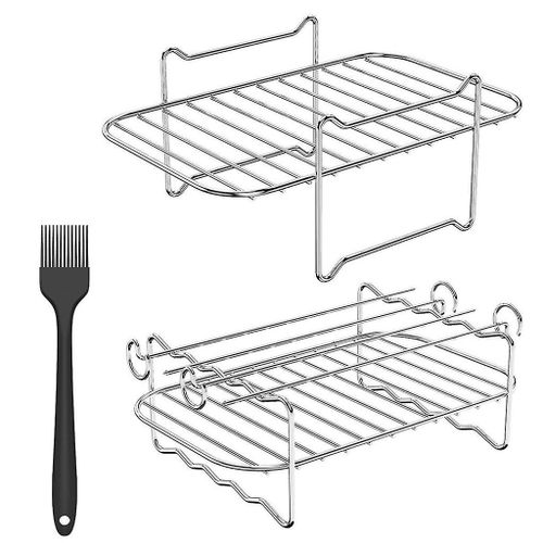 Grille de déshydrateur empilable multicouche en acier inoxydable pour la plupart des friteuses à air