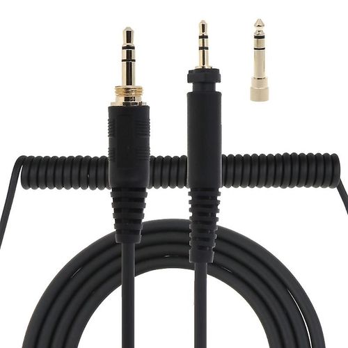 Câbles audio à haute élasticité pour casque Shure SRH440 Cordon à ressort en PVC