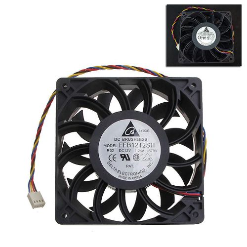 Pour Dc Brushless Turbo Fan 4p 4wire 12v 1.24a 3700rpm Cooler Haute Vitesse Ffb1212s