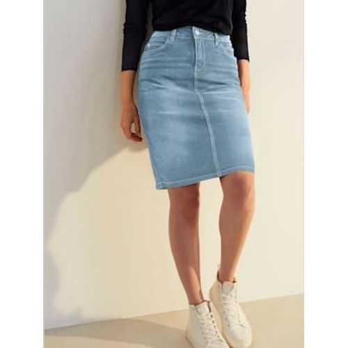 Jupe En Jean 99% Coton - - Bleu Blanchi