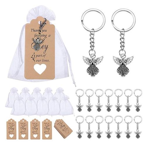 Angel Pendentif Fête D¿Anniversaire Douche D¿Enfant Baptême Communion Cérémonie Porte-Clés