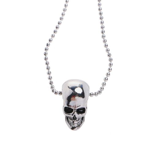 Punk Rappeur Crâne Pour Tête Breloque Collier Lien Chaîne Fabriqué À La Main Décor Gothique