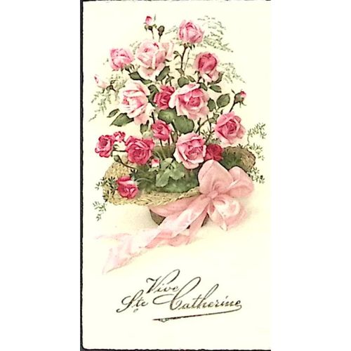 Carte Ancienne Sainte Catherine - 6 X 12 Cm