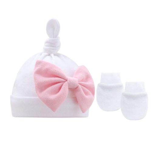 Bébé Long Tail Hat Anti-Scratch Mitaines Bonnet En Coton Coiffe Neutre