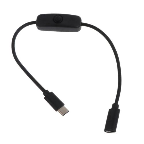 Câble d¿alimentation pour alimentation Raspberry Pi 4B, USB Type C mâle vers femelle