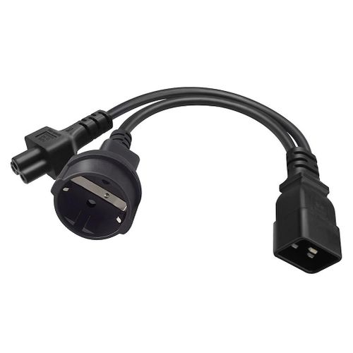 Connecteur 3 broches C20 à C5 + EU4.8mm Cordon adaptateur Fil convertisseur mâle à femelle