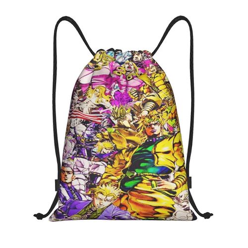 Sac à dos à cordon JoJo Bizarre Adventure, sac à dos à cordon, sac de plage résistant à l'eau pour la gym, le shopping, le sport et le yoga - DFB3107
