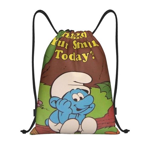 Les Schtroumpfs Sac à dos à cordon de serrage, sac de sport, sac de sport pour le yoga, la natation, sac à bandoulière - yq1237