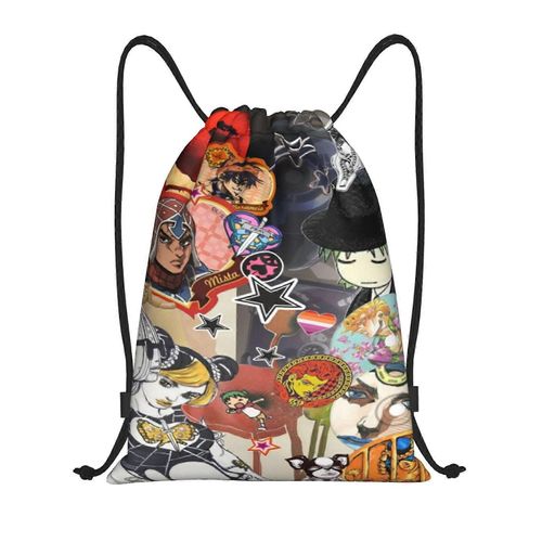 Sac à dos à cordon JoJo Bizarre Adventure, sac à dos à cordon, sac de plage résistant à l'eau pour la gym, le shopping, le sport et le yoga - DFB2769