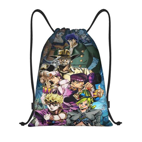 Sac à dos à cordon JoJo Bizarre Adventure, sac à dos à cordon, sac de plage résistant à l'eau pour la gym, le shopping, le sport et le yoga - DFB3101