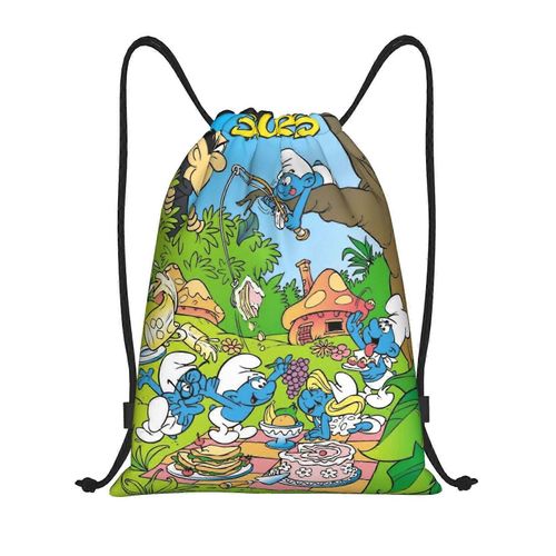 Les Schtroumpfs Sac à dos à cordon de serrage, sac de sport, sac de sport pour le yoga, la natation, sac à bandoulière - yq1107