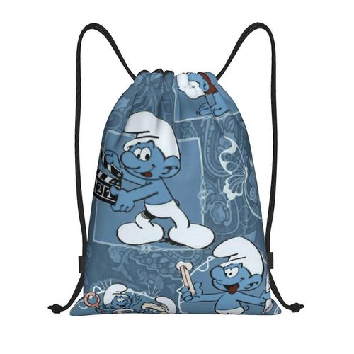 Les Schtroumpfs Sac à dos à cordon de serrage, sac de sport, sac de sport pour le yoga, la natation, sac à bandoulière - yq1213