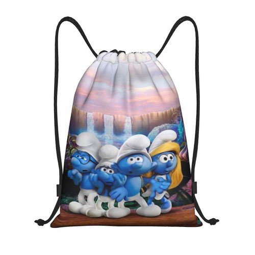 Les Schtroumpfs Sac à dos à cordon de serrage, sac de sport, sac de sport pour le yoga, la natation, sac à bandoulière - yq1235