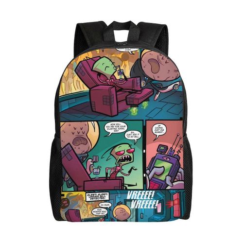 Sac à dos Comedy Invader Zim, léger, unisexe, basique, pour la journée, les livres, pour ordinateur portable, pour les voyages, l'école et le bureau, Da-XTYD2701