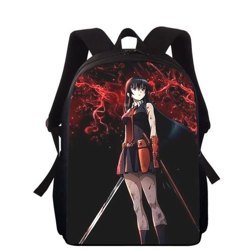 Sac à dos imprimé 3D Anime Akame Ga Kill pour enfants, 40 cm, pour l'école primaire, pour garçons et filles