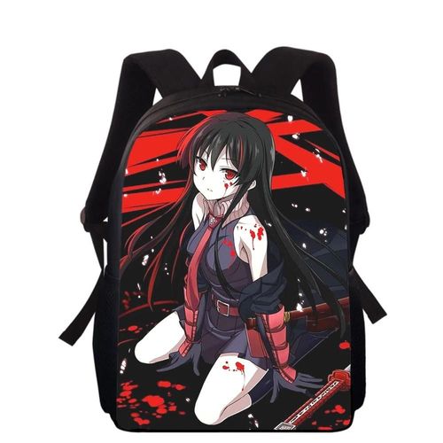 Sac à dos imprimé 3D Anime Akame Ga Kill pour enfants, 40 cm, pour l'école primaire, pour garçons et filles