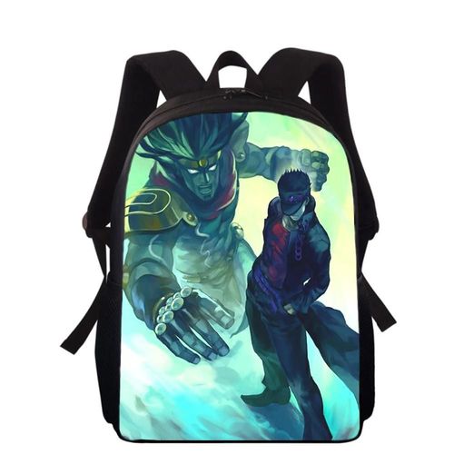 Sac à dos imprimé 3D pour enfants, 40 cm, motif Anime JoJo's Bizarre Adventure, pour l'école primaire, pour garçons et filles