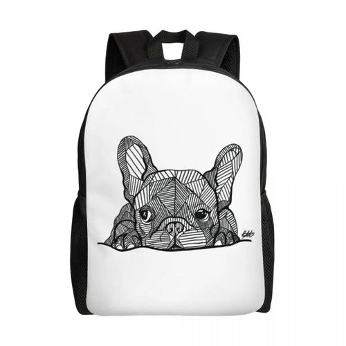 Sacs à dos personnalisés pour bouledogue français, pour garçons et filles, amoureux des chiens Frenchie, sacs d'école, de voyage, pour femmes et hommes, cartable pour ordinateur portable de 15