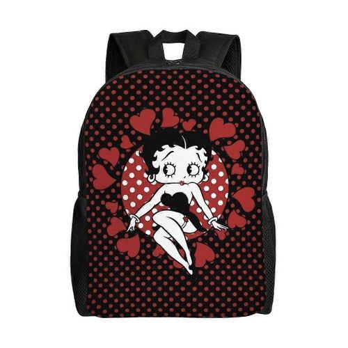 Sac d'école Betty Boop, sac à dos de dessin animé, sac tendance pour garçons, sac d'école, sac à dos de voyage-XTYD7916