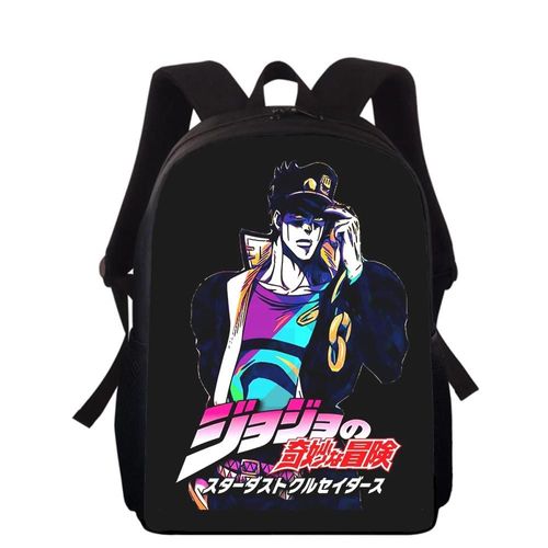 Sac à dos imprimé 3D pour enfants, 40 cm, motif Anime JoJo's Bizarre Adventure, pour l'école primaire, pour garçons et filles