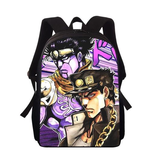 Sac à dos imprimé 3D pour enfants, 40 cm, motif Anime JoJo's Bizarre Adventure, pour l'école primaire, pour garçons et filles