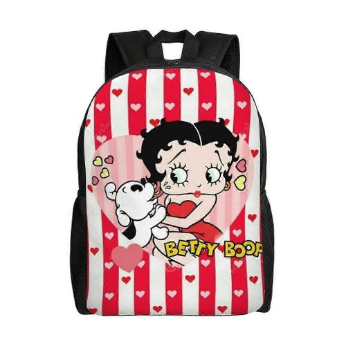 Sac d'école Betty Boop, sac à dos de dessin animé, sac tendance pour garçons, sac d'école, sac à dos de voyage-XTYD7919