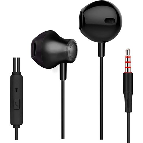 Écouteurs Semi - Intra - Auriculaires Jack 3,5 Mm, Casque Filaire Hi - Fi Stéréo À Réduction De Bruit Avec Microphone Et Touches Pour Répondre Aux Appels[ECO5244513]