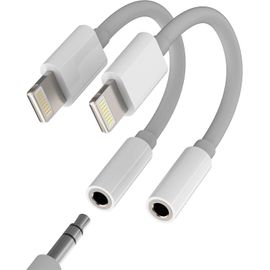 Adaptateur Lightning Vers 3.5Mm Casque Jack(Lot De 2)Pour Iphone 14 13 Pro Max Prise Ecouteur Audio Câble Connecteur Certifié Pour Apple Mfi Auxiliaire Splitter Pour Ipad Écouteurs[ECO5242490]
