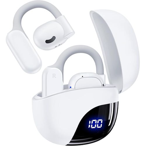 Écouteurs Sport Bluetooth 5.3 À Oreilles Ouvertes, 80H Autonomie Ipx7 Étanche Avec Écran Led, Oreillettes Anti-Chute Pour Running/Cyclisme/Fitness ¿ Conduction Osseuse Léger & Audi[ECO5241684]