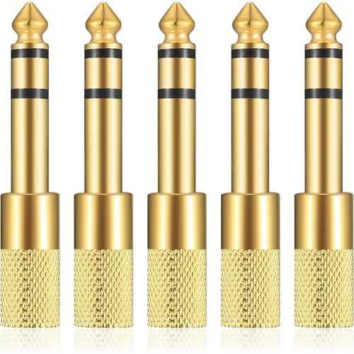 Adaptateur Jack 5 Pièces Adaptateur Prise Jack Prise Jack 6,35 Mm Vers Prise Jack 3,5 Mm Casque Prise Adaptateur Pour Clavier Guitare Écouteurs Haut-Parleurs Et Plus Encore[ECO5244794]