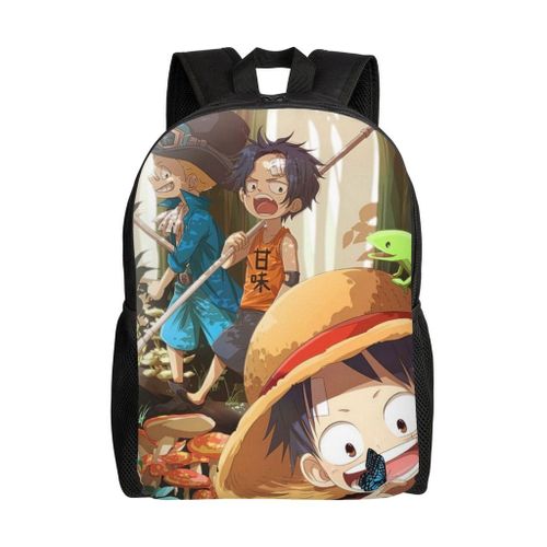 Sac à dos léger OnePiece pour enfants, grande capacité, imprimé, décontracté, à bandoulière, idéal pour les voyages en plein air, HXN4788